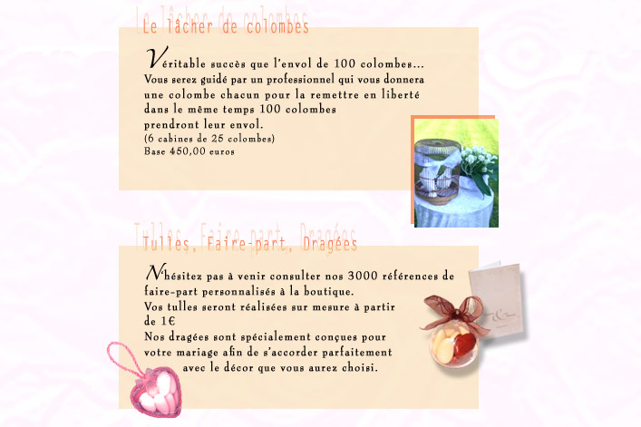 le lacher de colombes