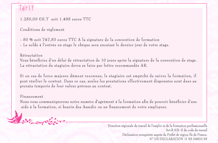 Formation stagiaires mariage